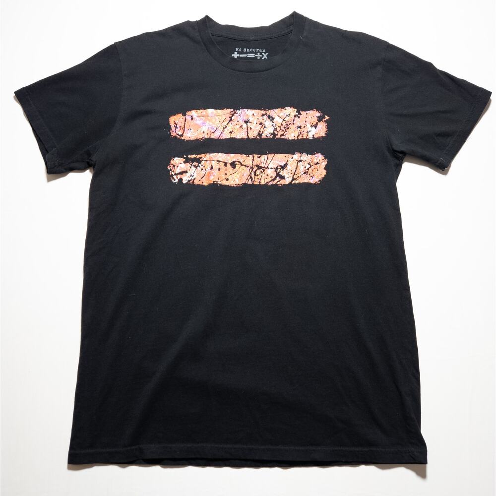 Ed Sheeran Mathematics Tour T-Shirt Black L Double Sided Concert Band Tee 2023
